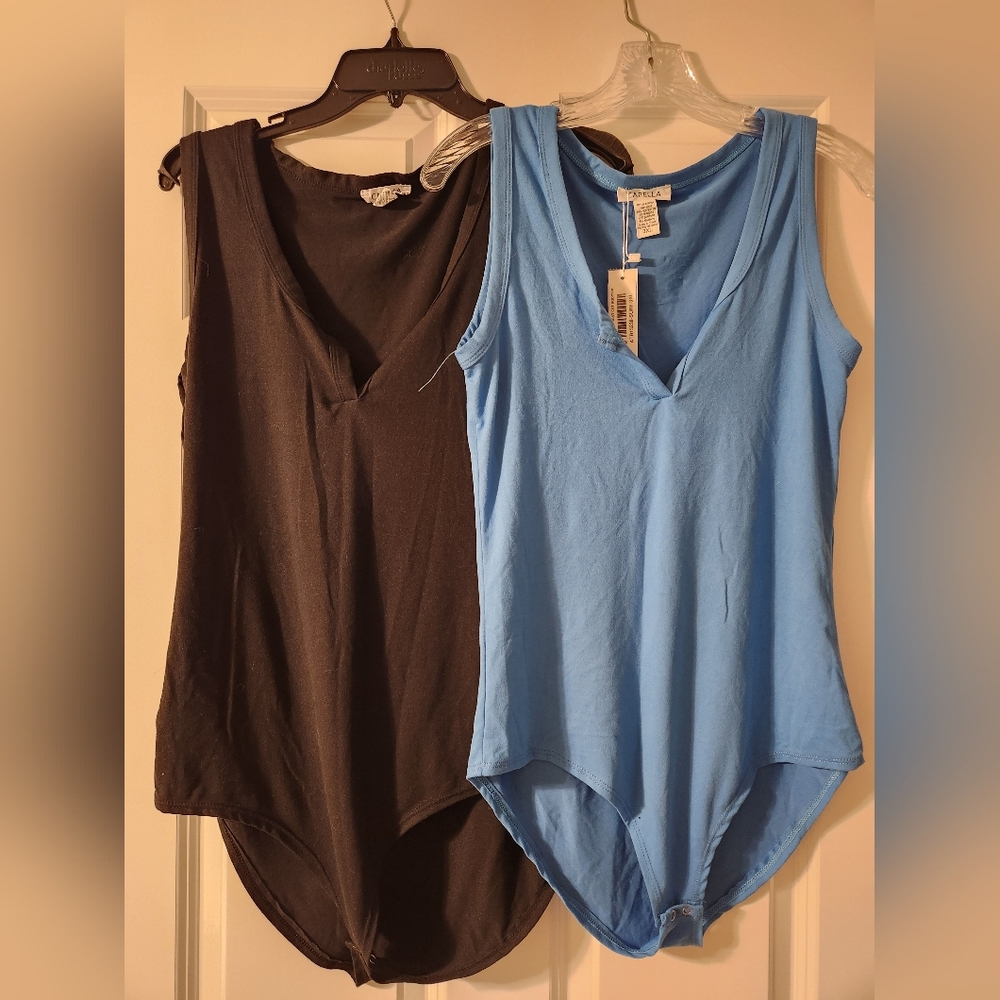 Set of 2 butter me up front cut body suit